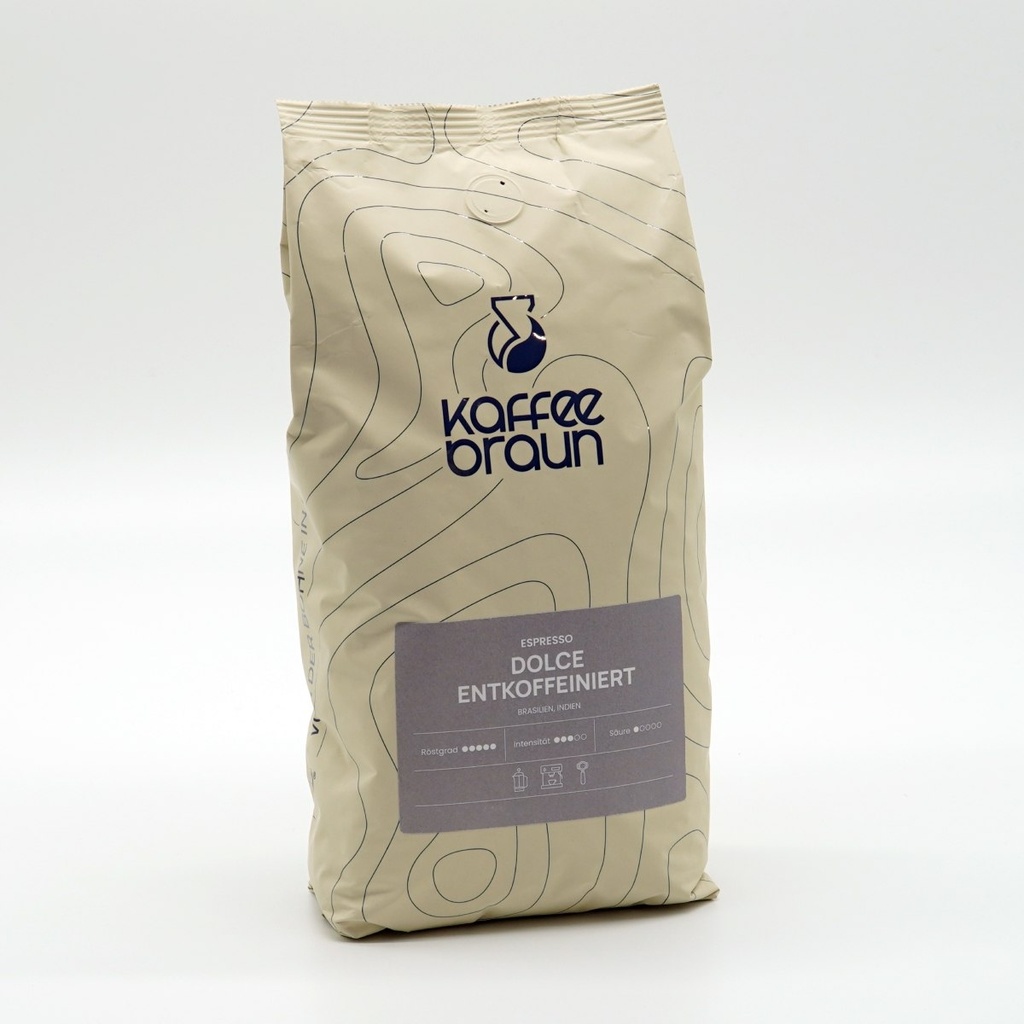 Kaffee Braun Dolce Koffeinfrei 1000g